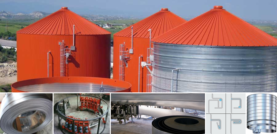 Lipp double-fold steel tanks on a digestion plant