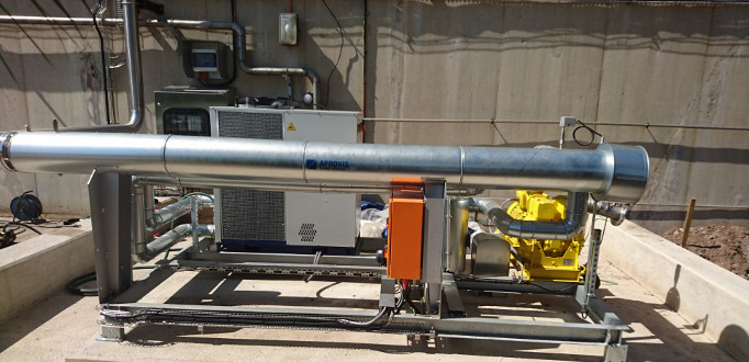 Gas de-humidification skid pipework detail